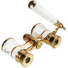 Бинокль театральный VEBER OPERA БГЦ 3x25 лорнет, белый/золотой 10986